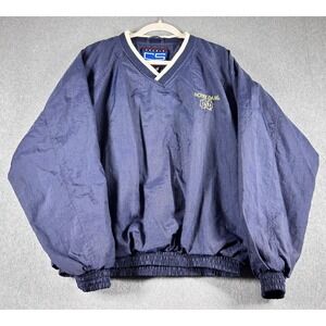 Vintage Notre Dame Crable Sportswear‎ Pullover Mens L Navy Nylon Winderbreaker